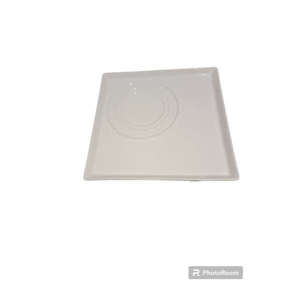 Concu Par Gourmet Village White Square Plate Platter 10 inch - Picture 1 of 4